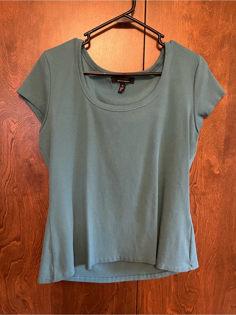 White House Black Market Scoop Neck Tee - Teal Green